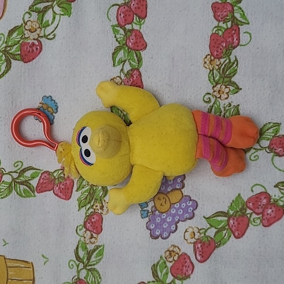 Vintage Jim Hensen Sesame Street Big Bird Plush Clip - Picture 1 of 4